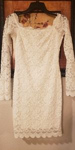 White lace dress with slip underneath